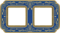 FD01362AZEN Fede Firenze Smalto Italiano Рамка 2-ная, Blue Sapphire
