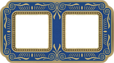 FD01362AZEN Fede Firenze Smalto Italiano Рамка 2-ная, Blue Sapphire