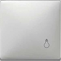 SD Клавиша 1-ная с символом "Свет", стальн.