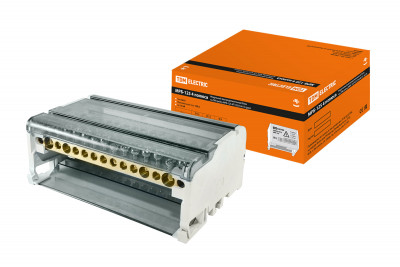 Модульный распределительный блок на DIN-рейку МРБ-125 4П 125А 4х15 групп TDM Electric, SQ0823-0015