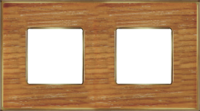 FD01312COB Fede Vintage Wood Рамка 2-ная, Cherry-Bright Gold