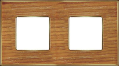 FD01312COB Fede Vintage Wood Рамка 2-ная, Cherry-Bright Gold