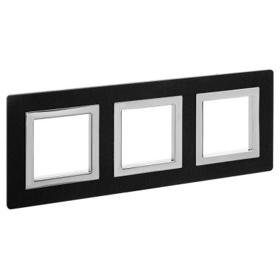 4402836 - ДКС Рамка из алюминия, "Avanti", черная, 3 поста