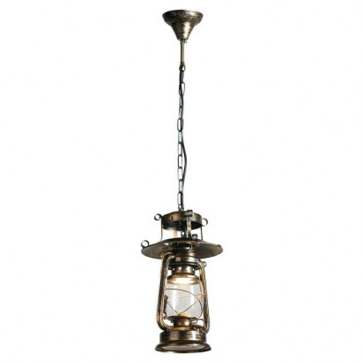 LUSSOLE ANCHORAGE Подвесной светильник, цвет основания - бронзовый, плафон - стекло (цвет - прозрачный), 1x60W E27, LSP-9518