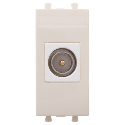 4405501 - ДКС Розетка TV оконечная модульная, "Avanti", "Ванильная дымка", 1 модуль