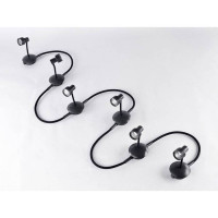 LUSSOLE BAY SHORE Трековый светильник, цвет основания - черный, плафон - металл (цвет - черный), 6x50W GU10, LSP-9821-06