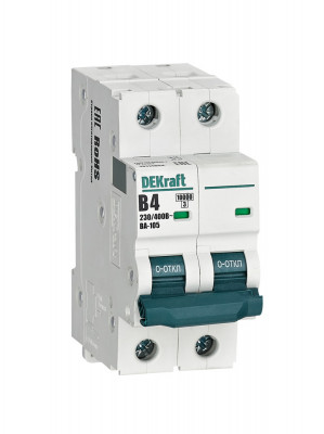 DEKraft Авт. выкл. 2P 4A х-ка B ВА-105 10кА