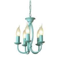 LUSSOLE CONGRESS Люстра подвесная, цвет основания - синий, 5x60W E14, LSP-9914