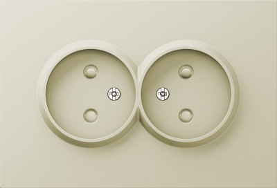 Donel A07 шампань накладка для розетки 2-й без заземления, со шторками 16A 250 В~,серия DB, DE22651