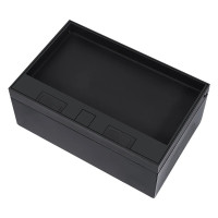 Люк напольный на 4 модуля, металлический, h=85мм, крышка с углублением 17 мм, TIMIUX, черный, EU4H85U BL