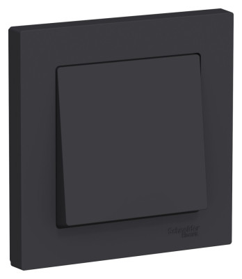 ATN001012 - ATLASDESIGN 1-клавишный ВЫКЛЮЧАТЕЛЬ, сх.1, 10АХ, в сборе, КАРБОН, Systeme Electric