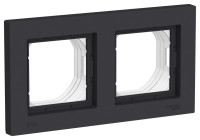 ATN441002 - ATLASDESIGN AQUA 2-постовая РАМКА, IP44, КАРБОН, Systeme Electric