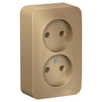 BLANCA О/У РОЗЕТКА двойная без заземл. без штор. ИЗОЛ.ПЛ.,16А,250В,ТИТАН BLANCA О/У РОЗЕТКА двойная без заземл. без штор. ИЗОЛ.ПЛ.,16А,250В,ТИТАН