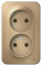 BLANCA О/У РОЗЕТКА двойная без заземл. без штор. ИЗОЛ.ПЛ.,16А,250В,ТИТАН