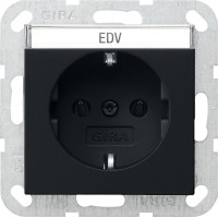0457005 Gira Розетка с з/к и полем для надписи