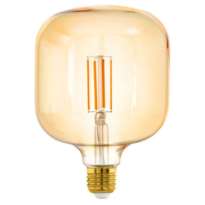 12594 Лампа светод. филамент. диммир. T125, 4W(E27), 2200K, 400lm, янтарный