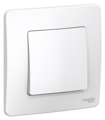 BLANCA С/У 1-клавишный ВЫКЛЮЧАТЕЛЬ (cх.1), 10А, 250B, БЕЛЫЙ