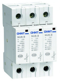 Ограничитель  имп. перенапр.  NU6-II 3Р In=15kA  Uc=460B Im=40kA, Chint, 213583