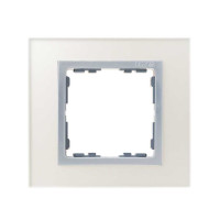 Simon S82N Рамка 1-ная, серебро - алюминий (стекло), 82917-62