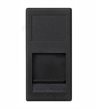 Simon SConnect Адаптер на 1 RJ45 CJ545U(FM), CJ546U(FM), шторка 22,5х45мм, графит, KA76-14