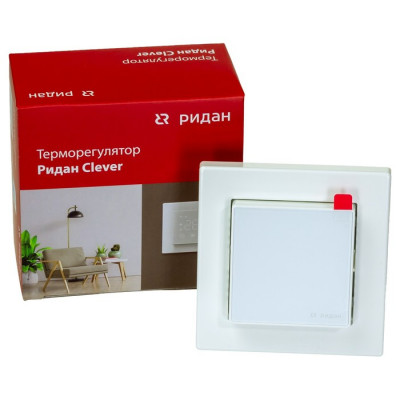 Терморегулятор Ридан Clever с Wi-Fi, с комбинацией датчиков, белый, 16А , 21RT0108R