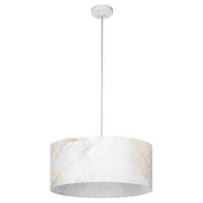 900635 Подвес  BUCAMARANGA, 1x40W(E27), сталь, белый/текстиль, белый, золотой