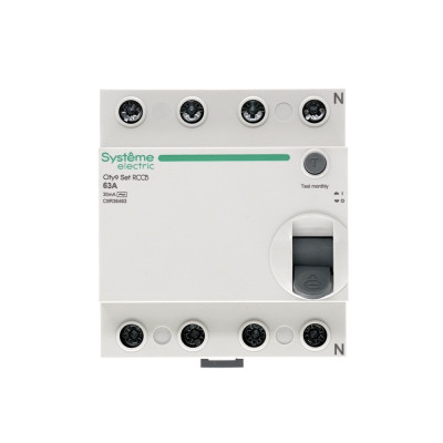 City9 Set ВДТ 63А 4P 30мА Тип-AC 400В, Systeme Electric, C9R36463