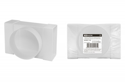 Тройник соединитель прямоугольного воздуховода с круглым, 55х110/D100, TDM Electric, SQ1807-1733