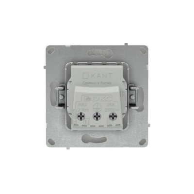 DKC KANT Розетка силовая, 2P+E, с з/ш, белый песок, 7010003