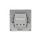DKC KANT Розетка силовая, 2P+E, с з/ш, белый песок, 7010003