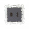 Simon Коннектор HDMI+USB 2.0, графит, 2411095-038