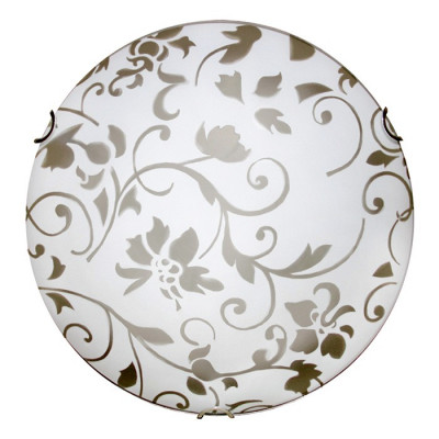 Arte Lamp ORNAMENT, Светильник потолочный, цвет арматуры - ХРОМ, цвет плафона/декора - БЕЛЫЙ, 2х60W E27, A4120PL-2CC