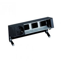 Simon 400 Черный Настольный розеточный блок, 1х2P+E, 3 пустых модуля, 42401000-138