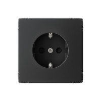 GAL001045 - ARTGALLERY РОЗЕТКА с заземлением со шторками, 16А, механизм, КАРБОН, Systeme Electric