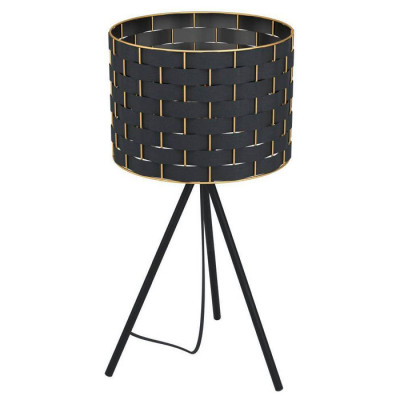 99526 Настольная лампа MARASALES, 1x40W, E27, H570, ?280, сталь/текстиль, черный/латунь