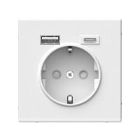 GAL000132 - ARTGALLERY РОЗЕТКА 16А с 2 USB A+C, 5В/2,4А/3,0А, 2х5В/1,5А, механизм, БЕЛЫЙ, Systeme Electric