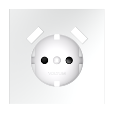 Накладка для розетки с заземлением и защитными шторками, с USB A+A, S70 (белый матовый), VLS000902