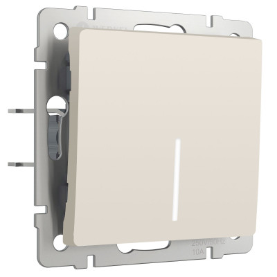 Werkel W1112162/ Выключатель одноклавишный проходной с подсветкой (айвори матовый), a062418