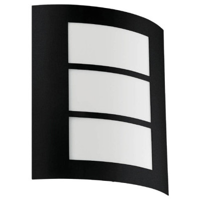 99567 Уличный настен. светильник CITY, H260, L235, А90, 1х40W(E27), IP44, оцинк. сталь, черный/ плас