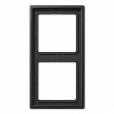 Рамка для вертикальной и горизонтальной установки, 2 поста; металл; антрацит; Aluminium, AL2982AN