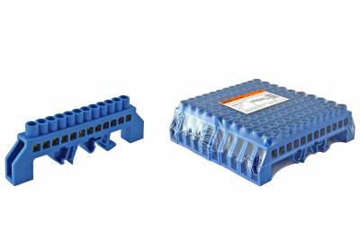 Шина "N" нулевая в изоляторе на DIN-рейку 8x12мм 12 групп TDM Electric, SQ0801-0079