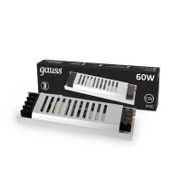Блок питания Gauss 60W 12V IP20 ультратонкий 1/72, 202001060