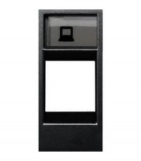 ABB NIE Zenit Антрацит Накладка телеф/комп розетки(для суп.2017.2,2017.3,2018,2018.5,2018.6,2018.8)