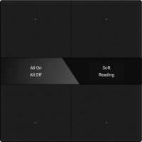 GVS CHPBD-04/24.1.11 Клавишный выключатель с дисплеем, 4 клавиши, черный, антиблик GVS CHPBD-04/24.1.11 Клавишный выключатель с дисплеем, 4 клавиши, черный, антиблик