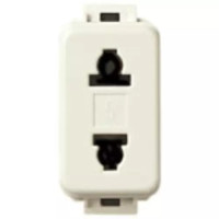 Vimar Розетка 2P 15A стандарт США+европейский стандарт D4,8, 10194