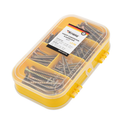 Набор саморезов и дюбелей для ДСП (170 шт/уп) KRANZ, KR-01-3101-06