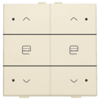 Niko Home Control Слоновая кость Кнопка управления двигателем двухканальная, LED подсветка, 100-52036
