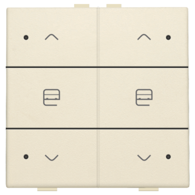 Niko Home Control Слоновая кость Кнопка управления двигателем двухканальная, LED подсветка, 100-52036