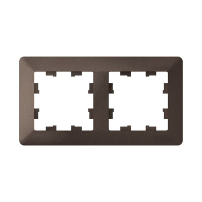 ATN220602 - ATLASDESIGN AIR 2-постовая РАМКА, МОККО/дымчатый черный, Systeme Electric