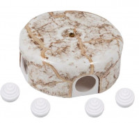 Bironi     Распределительная коробка 78мм, керамика, цвет мрамор (4 кабельных ввода в комплекте), B1-521-09-K